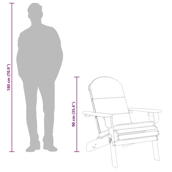 vidaXL アディロンダックガーデンチェア　クッション付き　アカシア無垢材