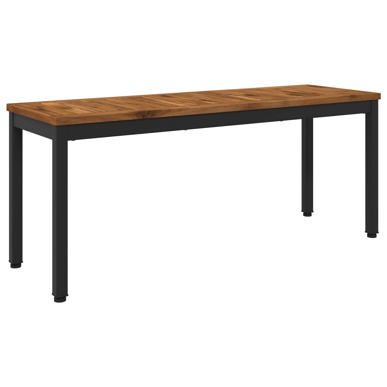 【特価商品】vidaXL ベンチ ブラックオーク 110 x 35 x 45 c vidaXL ガーデンベンチ 108.5 x 35 x 45 cm ソリッドアカシアウッド