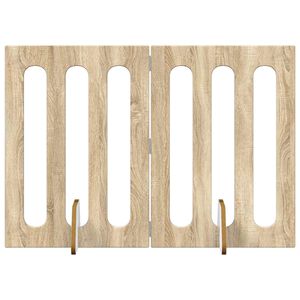 vidaXL 折りたたみペットフェンス 2 pcs ソノマオーク 100.5 x 38 x 70 cm 合板