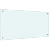 vidaXL キッチン用 汚れ防止板 ホワイト 80x40cm 強化ガラス製