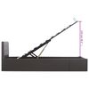 vidaXL 油圧式収納ベッドフレーム グレー 合成皮革製 100x200cm