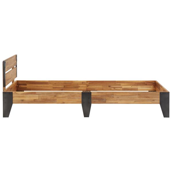 vidaXL ベッドフレーム アカシア無垢材 つや消し仕上げ 90x200cm