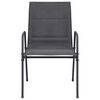 vidaXL 積み重ね可能 ガーデンチェア 2点 スチール＆合成繊維 アントラシート