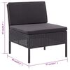vidaXL ガーデンラウンジ3点セット クッション付き ポリラタン製 ブラック