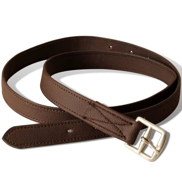 vidaXL 乗馬用鞍セット 16インチ 本革 ブラウン 14 cm 5点セット