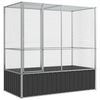 vidaXL 鳥小屋 シルバー 210.5x107x212 cm スチール