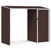 vidaXL ガーデン薪小屋 ブラウン 245x98x159cm 亜鉛メッキ鋼製