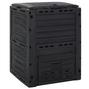 vidaXL ガーデンコンポスター ブラック 280 L ポリプロピレン