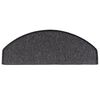 vidaXL 階段マット 15枚入り 65x24x4 cm アンスラサイト 半円形 大