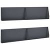 vidaXL 保持壁 4 個 100 x 12 x 50 cm スチール アンスラサイト
