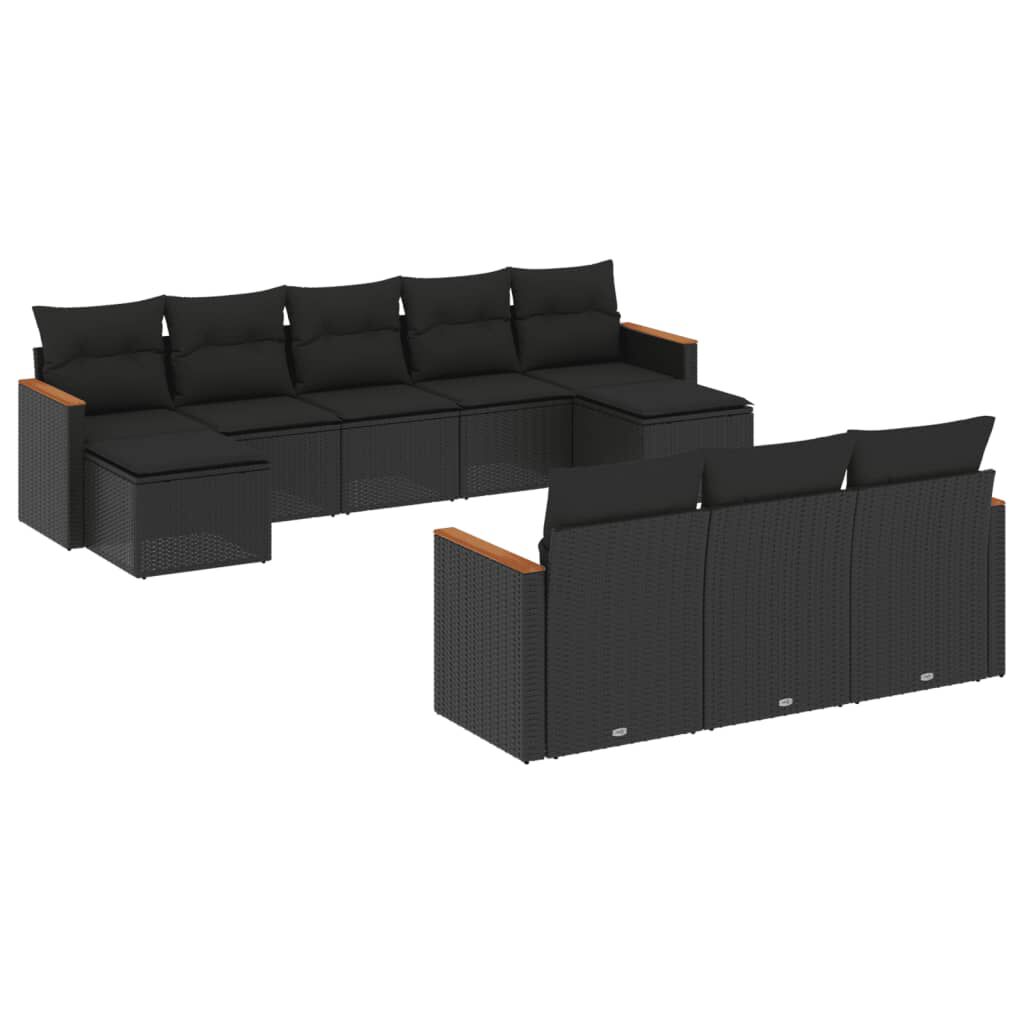 i＊3月特価 セール【2個セット】 ガーデンインテリア 大・小セット ブラック 屋外家具セット | vidaXL.jp