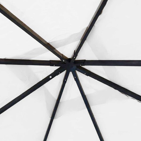 vidaXL ガーデンガゼボ 4x4x3m ホワイト 180g/m&sup2;