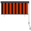 vidaXL 屋外用ローラーブラインド 140x250cm オレンジ＆ブラウン