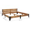 vidaXL ベッドフレーム アカシア無垢材 つや消し仕上げ 200x200cm