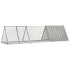 vidaXL ラビットケージ グレー 302.5x80.5x71 cm 亜鉛メッキ鋼