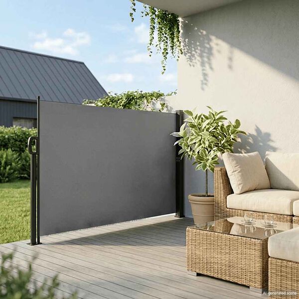 vidaXL 引き込み式サイドオーニング 160x500cm アントラシート