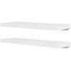 vidaXL 壁面取り付け棚 2点 ディスプレイシェルフ 本/DVD収納 ホワイト MDF製