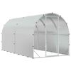vidaXL 鶏小屋 シルバー 400 x 200 x 200 cm 亜鉛メッキ鋼板