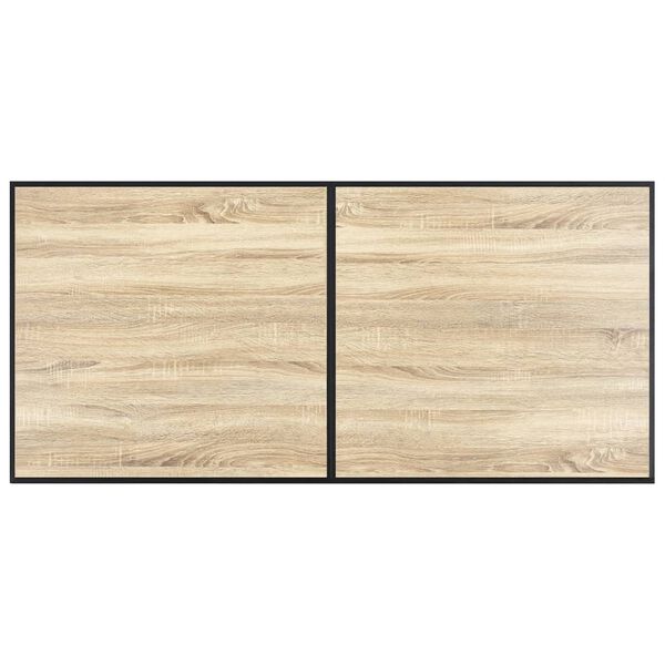 vidaXL ダイニングテーブル オーク 160x80x75cm MDF製