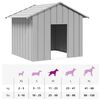 vidaXL 屋根付き犬小屋 131x101x102 cm 亜鉛メッキ鋼