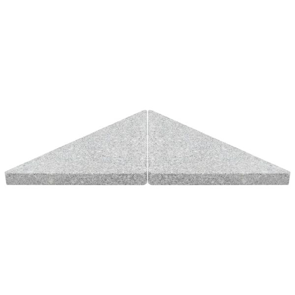 vidaXL パラソル重り土台プレート グレー 花こう岩製 三角形 15kg