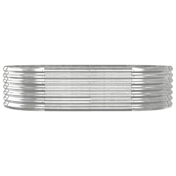 vidaXL ガーデンプランター 亜鉛メッキスチール 152x80x36 cm シルバー