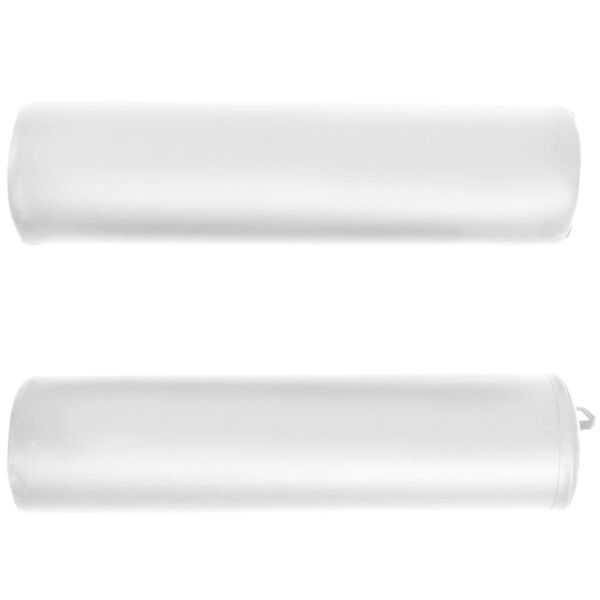 vidaXL 折りたたみ式マッサージテーブル 厚さ4 cm ボルスター 2個付き 楕円形 ホワイト