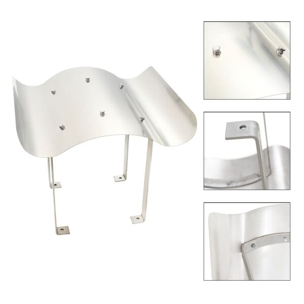 vidaXL 煙突の笠 ステンレススチール製 70 x 70 x 37 cm