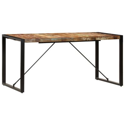 vidaXL ダイニングテーブル 160x80x75cm 無垢の再生木材