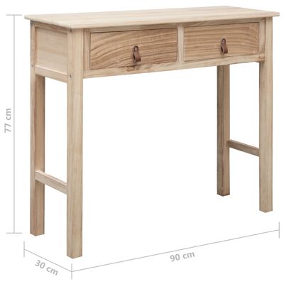 vidaXL コンソールテーブル 90x30x77cm 木製 ナチュラル