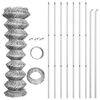 vidaXL 金網フェンス 支柱付き 亜鉛メッキスチール製 15x1.5m シルバー