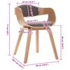 vidaXL ダイニングチェア 2点 トープ 曲げ木＆布製