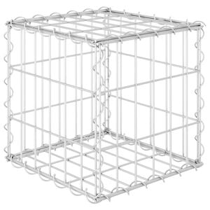 vidaXL キューブ ガビオン レイズドベッド スチール製 30x30x30cm