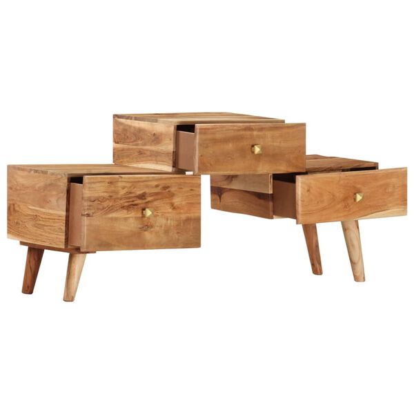 vidaXL TVキャビネット 108x30x49cm アカシア無垢材