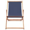 vidaXL 折りたたみ式ビーチチェア 生地＆木製フレーム ブルー