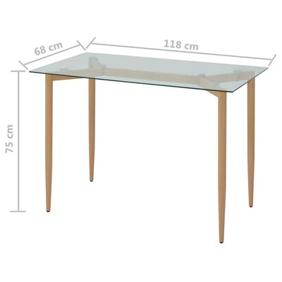vidaXL ダイニングテーブル 118x68x75cm