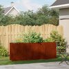 vidaXL プランター 錆び加工 200x40x80cm 耐候性スチール