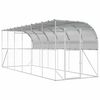 vidaXL 壁に対する鶏小屋 シルバー 600 x 150 x 215 cm 亜鉛メッキ鋼板