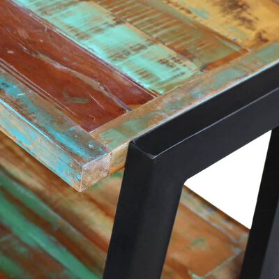 vidaXL サイドボード 収納棚3段 無垢の再生木材