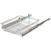 vidaXL 引き出し式 ワイヤーバスケット 2点 シルバー 500 mm