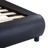 vidaXL ベッドフレーム LEDライト付き ブラック 合成皮革 180x200cm