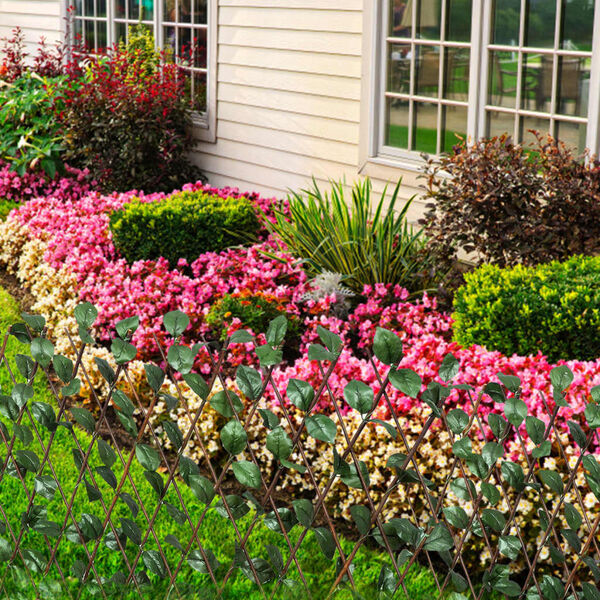 vidaXL ウィロートレリス フェンス 5面 人工葉付き 180x90cm