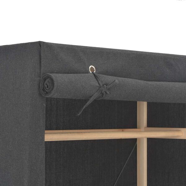 vidaXL 洋服ダンス グレー 79x40x170cm 布製