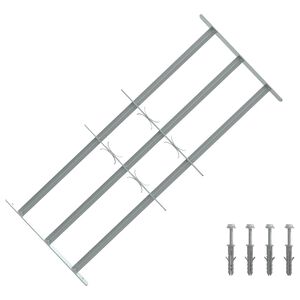 vidaXL 防犯用 窓格子 調節可能 クロスバー3本付き 700-1050mm