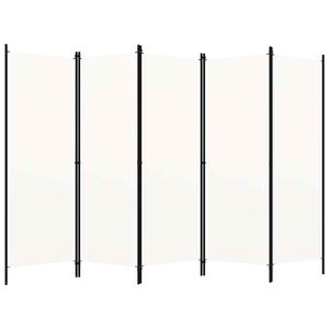 vidaXL 間仕切り 5枚パネル り ホワイト 250x180cm