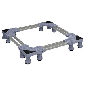 vidaXL 洗濯機ベース 灰色 67 x 67 x 12 cm ステンレススチール