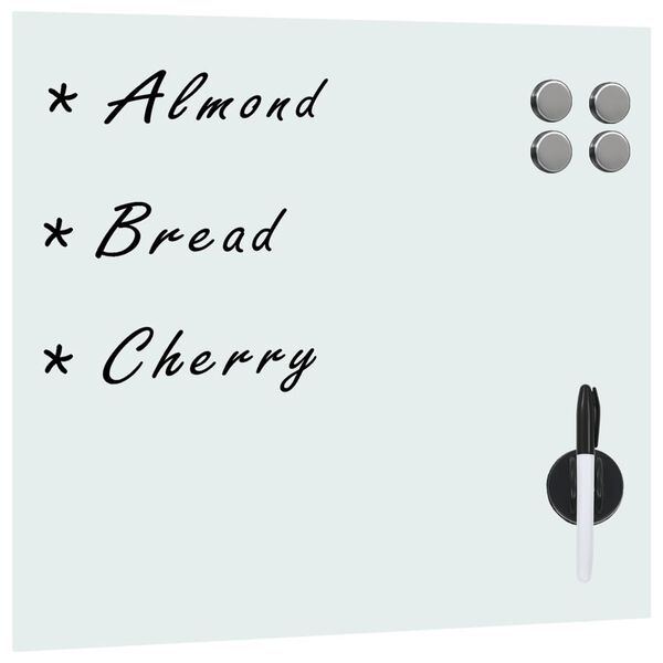 vidaXL 壁掛け用 マグネットボード ガラス製 50x50cm