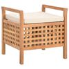 vidaXL 収納ベンチ 49x48x49cm ウォールナット無垢材