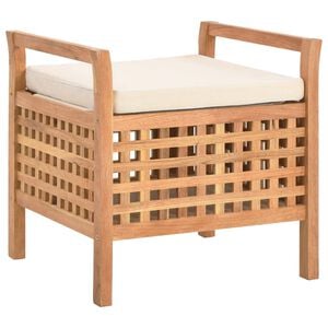vidaXL 収納ベンチ 49x48x49cm ウォールナット無垢材