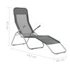 vidaXL 折りたたみサンラウンジャー 2点 合成繊維 アントラシート
